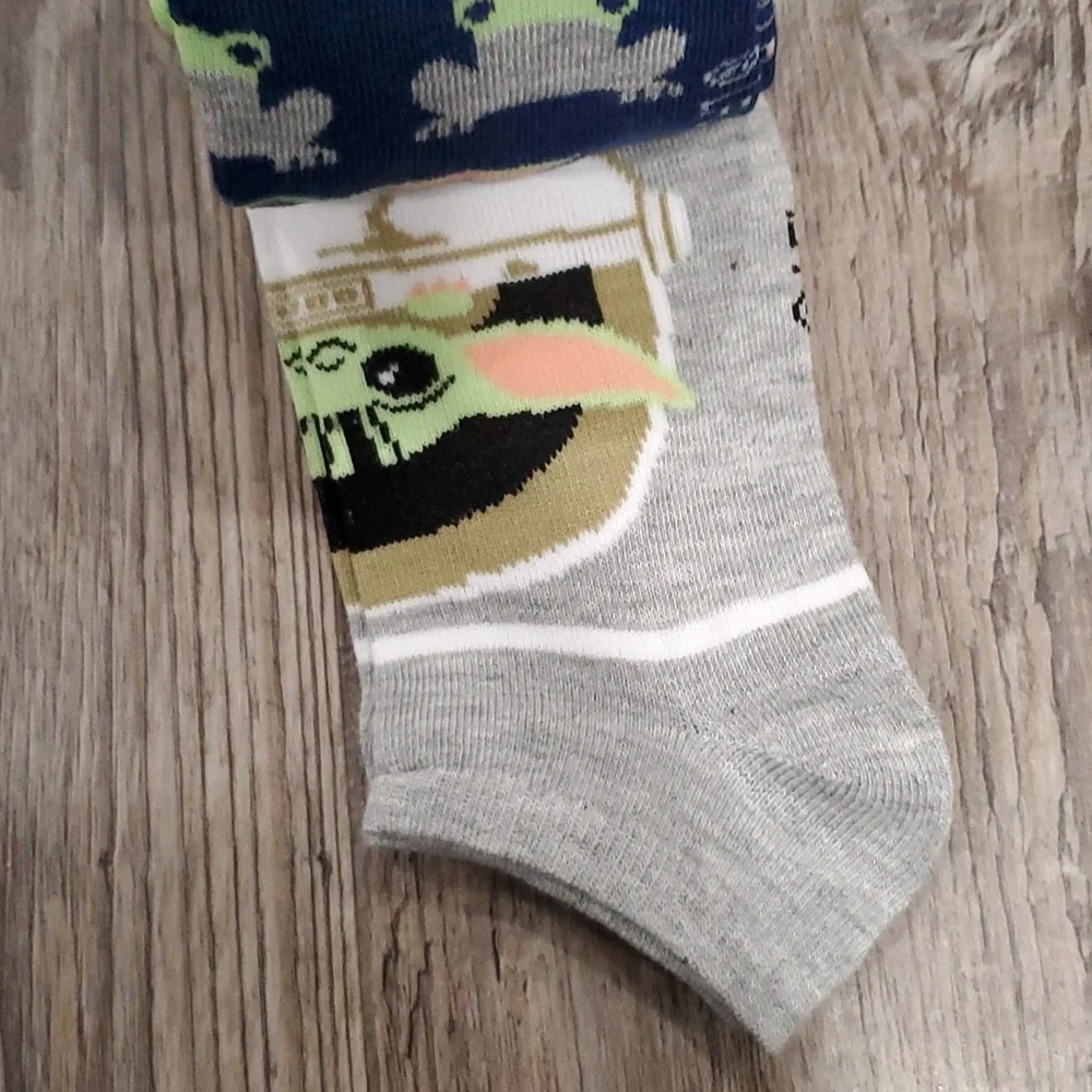 Star Wars The Madalorian Grogu 6 Pack of Short Socks
